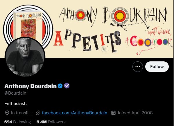<a href="/bestofdyingtwit/">Best of Dying Twiter</a> I’m sure that the very alive Anthony Bourdain subscribed to twitter blue and verified his phone