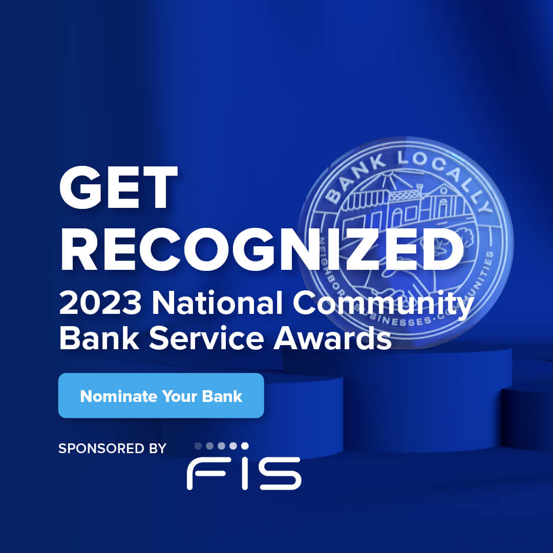 ICBA’s National Community Bank Service Awards return to give thanks to the extraordinary #communitybanks providing above-and-beyond services to their communities. 
Show your appreciation by submitting your nominee for the 2023 award program: icba.org/events/awards/…