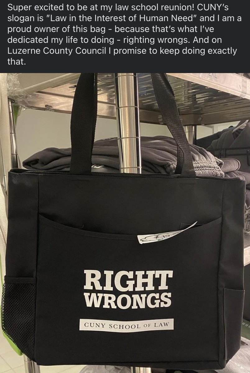 “We as CUNY grads refuse to just accept ‘well that’s just the way it is’” - Dean of CUNY Law. And that is exactly what the people can expect from me on the Luzerne County Council