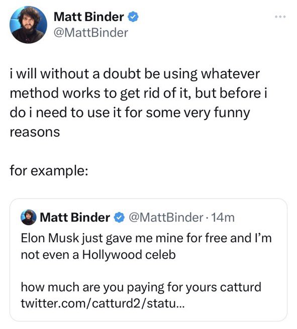 Watching journalists and celebrities melt down over both losing their Blue Check and getting it back is really something else 🤣