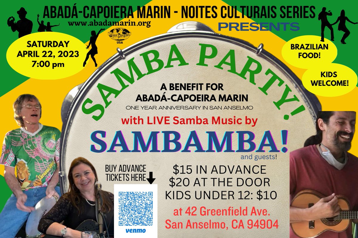 abada_marin's tweet photo. ABADÁ CAPOEIRA MARIN NEWSLETTER - https://t.co/gsCdmR9mgZ
ABADÁ Marin Anniversary Party, Summer Camp, Bake Sale, 2023 Batizado. Don't miss it! https://t.co/jmqjEeCltk