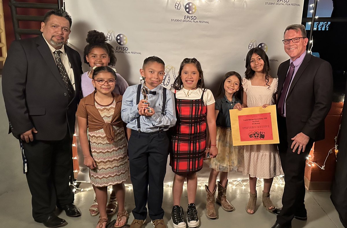 fmeeagles's tweet photo. Congratulations to our FME Film Team! They took 1st Place in the Grades 3-5 Drama category at the EPISD Student Digital Film Festival!  #FMEpride 🦅❤️ #WeAreClintISD @Ryanlandia @Professor_J42 https://t.co/RoEg5gAOja