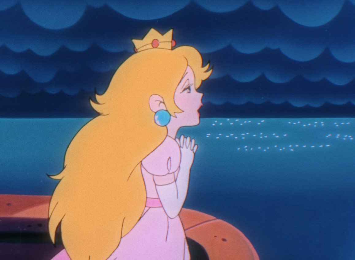 princess peach in the 1986 Mario anime movie 💗✨