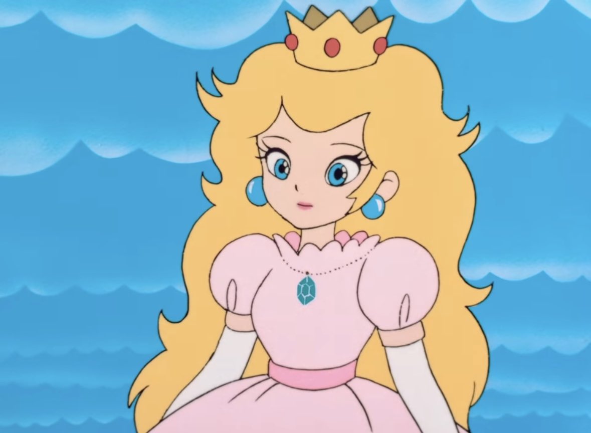 princess peach in the 1986 Mario anime movie 💗✨