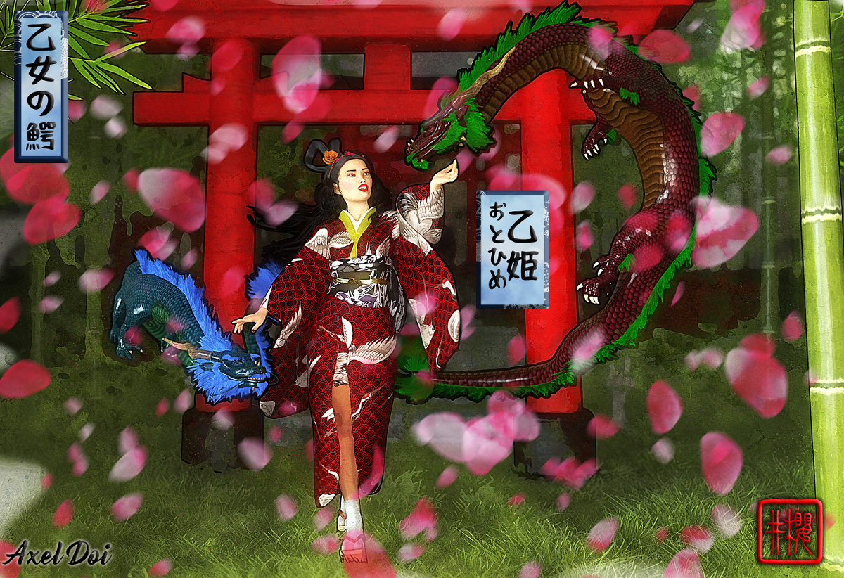 AxelDoi's tweet photo. 乙女の鰐:乙姫 #乙姫 #妖怪 #美人画 #日本画 #3D #DAZ-Studio #浮世絵 https://t.co/UGOjLDVvxT https://t.co/8NGfoogxia
