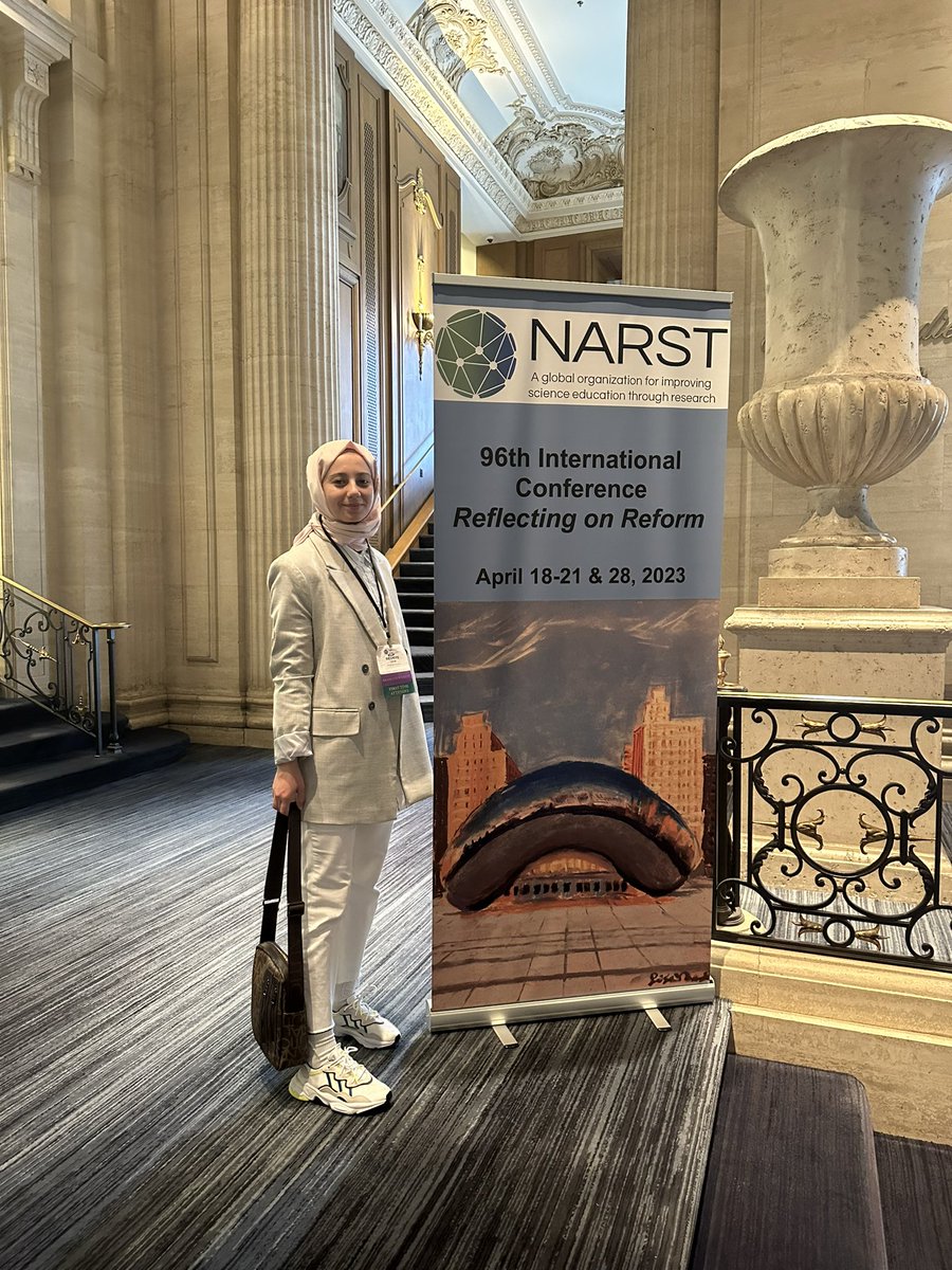 Elif023501171's tweet photo. I was one of the first attendees in #narst23.! Iβm already getting excited for the #narst24 in Denver!! Thank you all ;) https://t.co/IUftdCWlf3