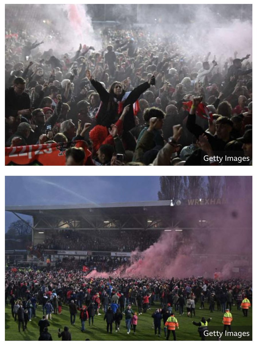 j2alley's tweet image. In a couple of pictures, why Soccer in the US needs #ProRel  #WrexhamAFC