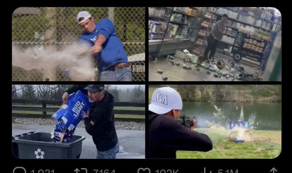 AryaGoonin's tweet photo. idiots: "cancel culture is ruining America"

Bud Light puts a rainbow on a can: https://t.co/AqQNFrB8gq