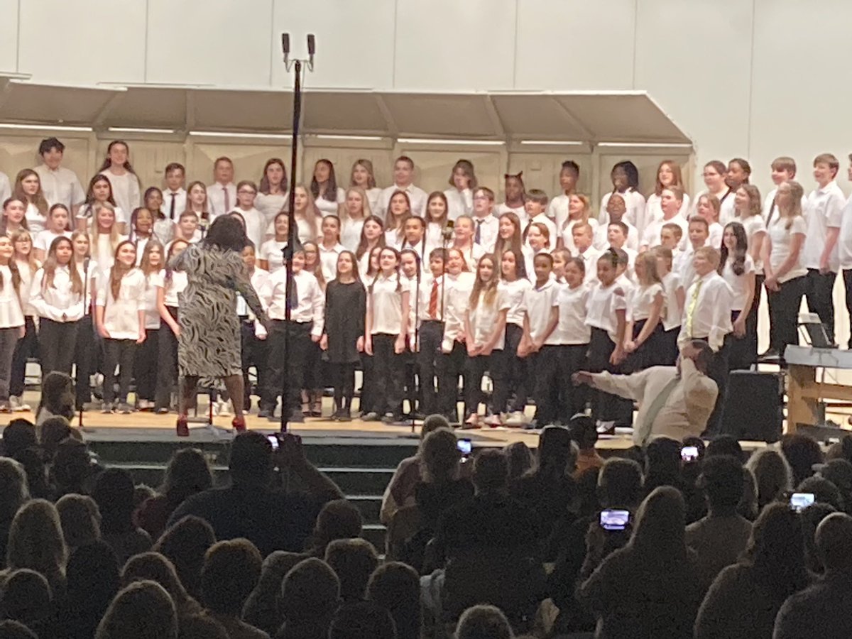 BTEWolfPups's tweet photo. Brava to these BTE 5th grade singers who sang their hearts out in the Honor Choir today! It took a lot of preparation and focus! And shout out to @rannermusic for his cameo as Goliath! https://t.co/mptH2MizwN
