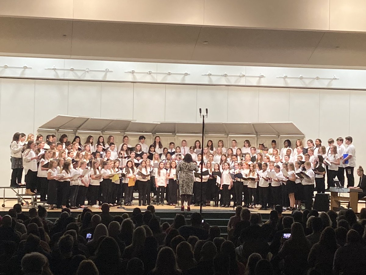 BTEWolfPups's tweet photo. Brava to these BTE 5th grade singers who sang their hearts out in the Honor Choir today! It took a lot of preparation and focus! And shout out to @rannermusic for his cameo as Goliath! https://t.co/mptH2MizwN
