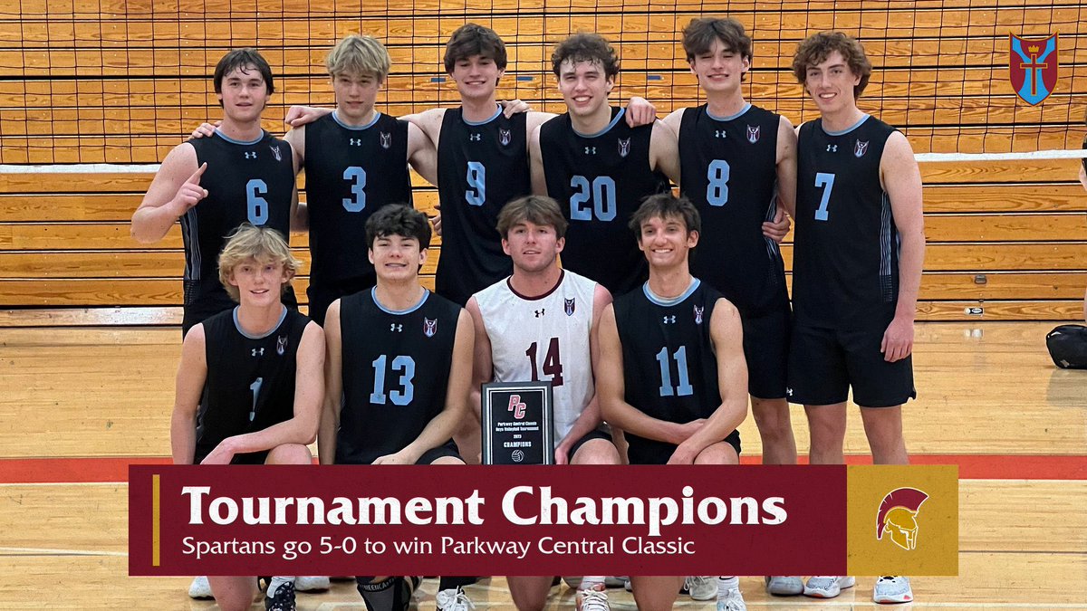 Congratulations to our <a href="/DeSmetJesuitVB/">DeSmet Volleyball</a> #Spartans who went 5-0 this weekend to win the Parkway Central Classic #LetsGo <a href="/DeSmet_ADBarker/">Harold Barker</a> <a href="/STLhssports/">STLhighschoolsports</a> <a href="/MoBoysVB/">Mo Boys VB</a>