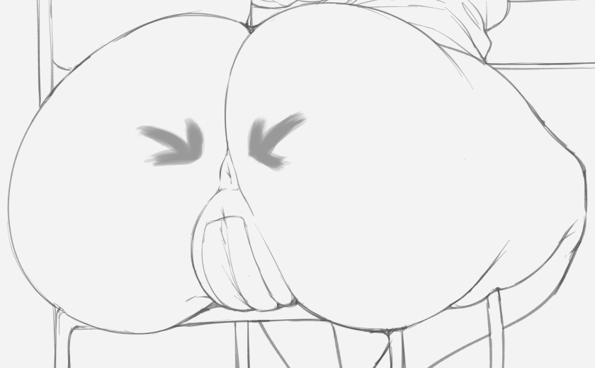 the ghost wonders why the reader continues to follow them! she is getting rather annoyed, despite not knowing her ass was fully exposed and written on!

💙:why are you still following me?! you already beat all 1000 doors! so leave before i make you do it again!