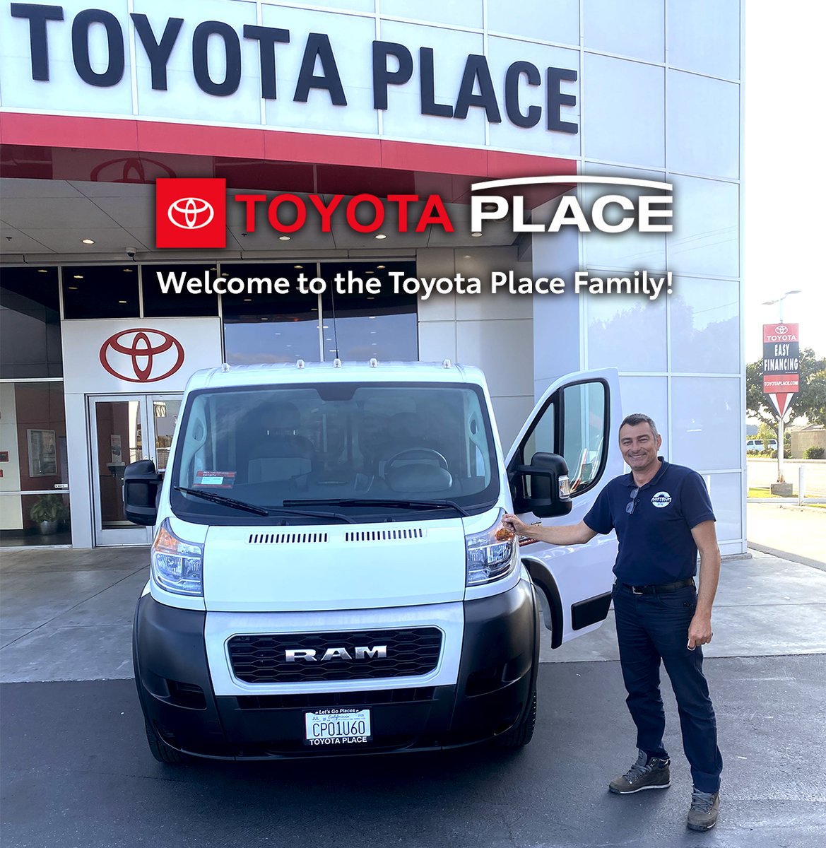 ToyotaPlace's tweet image. ❤️Beautiful ❤️preowned ✔️Ram Promaster. 🎉 Congratulations and 🤗thank you for choosing 😊Toyota Place in 🌴Orange County. We are 😊happy you have a van that will work as hard you. We wish you much 💰success with your business with your #rampromaster van. #toyotaplace #workvan