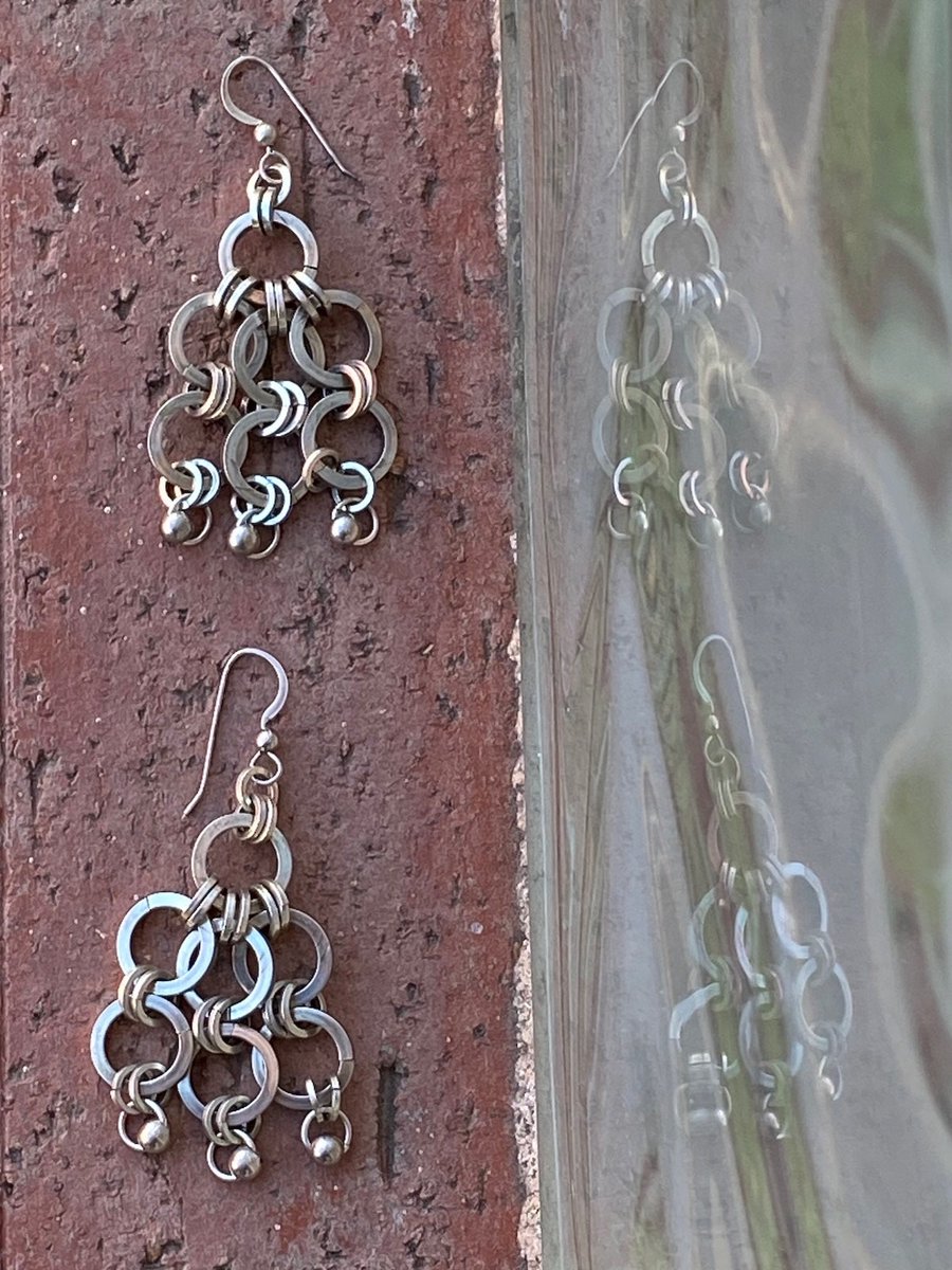 Vintage 1990s Silver Dangle Earrings Pierced #SilverJewelry #PiercedEarrings 
$175.00
➤ etsy.com/listing/139227…