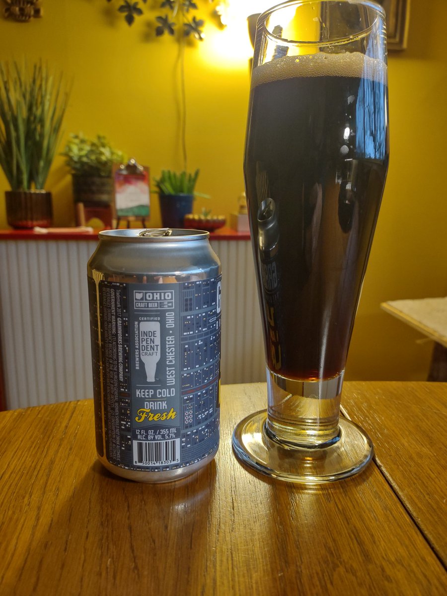 BeerSnobSean's tweet photo. If you read enough of my tweets you know I'm on a black lager/Schwartzbier kick. I really like this one from @GrainworksBeer, another #OhioBeer. #Big10beer #LagerLover #Lager #nhlplayoffs2023 https://t.co/HunAAKzHPJ