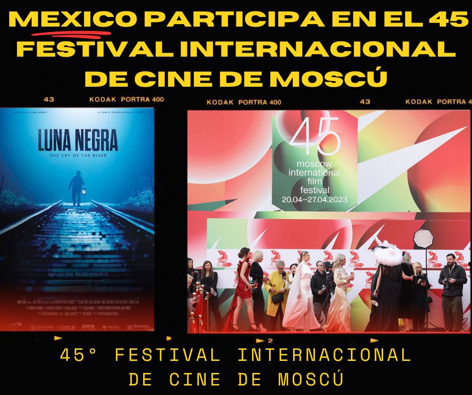 EmbRusiaMexico's tweet photo. 🎬El 20 de abril tuvo lugar la inauguración del 45º Festival internacional de cine de Moscú (MIFF). 

❤️🇲🇽 Este año contará con películas de 65 países, entre ellos #México.  

El director Tonatiuh García Jiménez presentará su película "Luna Negra".

El MIFF es uno de los festivales de cine más antiguos y prestigiosos. El festival se celebró por primera vez en 1935.

🎬 En los últimos 20 años, el festival ha estado presidido por algunos de los más grandes cineastas del mundo.

🤩Este año se proyectarán películas de 65 países.

🔹 Se esperan más de 30 estrenos internacionales en el festival. Las películas a concurso abordan temas de actualidad que preocupan a la sociedad