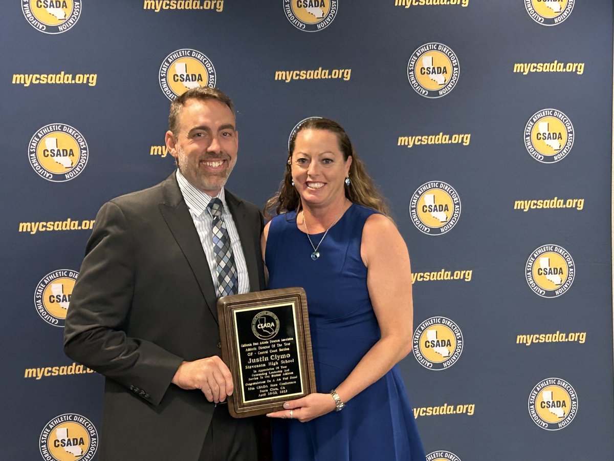 Let’s celebrate our CCS AD of the Year!! Justin Clymo, Stevenson School!!💛💙 ⁦<a href="/RLS_Sports/">Stevenson Athletics</a>⁩ ⁦<a href="/jclymo/">Justin Clymo</a>⁩