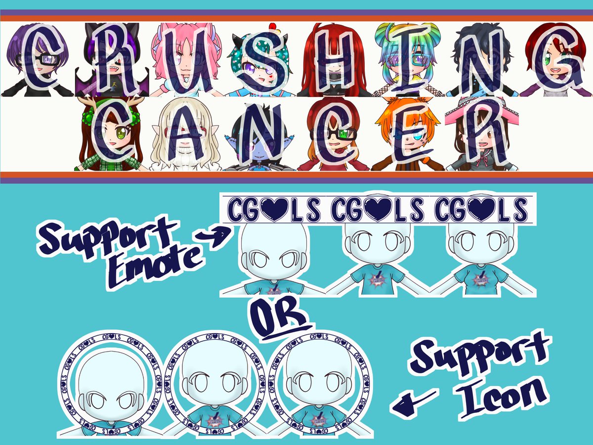Wanna punch cancer right in the face? And get a cute emote or icon to show for it? 

WELL... (Info in the thread🧵) 

#CrushCancer #Charity #VTuber #Streamer