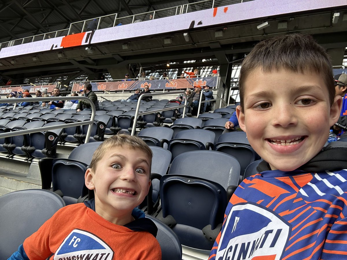 Hey @KimMcBee1 do you recognize these two wild boys 😂. I have heard that you taught @Nickismyname about 7 times thus far…and we’re only through the first half.  @alexfrostwrites @fccincinnati