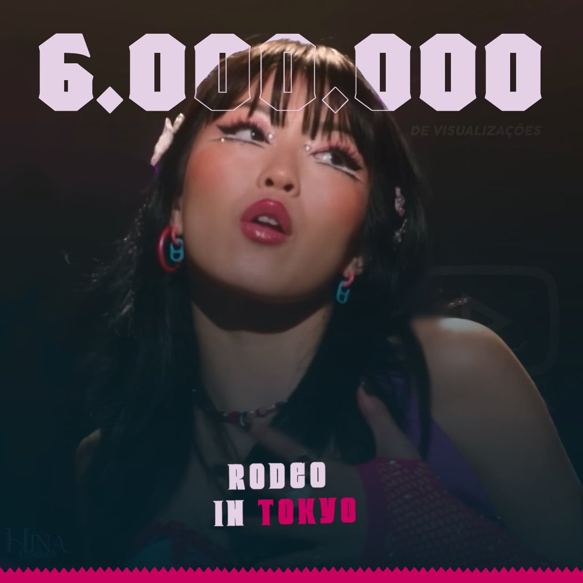 HinaYBrasil's tweet photo. O clipe de #RodeoInTokyo chegou a 6 MILHÕES de vizualizações no YouTube! 🩷 https://t.co/cdxTM3gg56