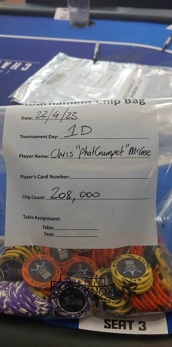 PhatCrumpet911's tweet photo. CRUMPY needs all your LUCK today guys! Made day 2 in the Main Event! 125 players remain. 
You can watch it LIVE at LCA poker on Twitch. Ill let you know if I make the feature table!
#poker #mainevent #lcapoker #checkraise #mytime https://t.co/wWNxolL7op