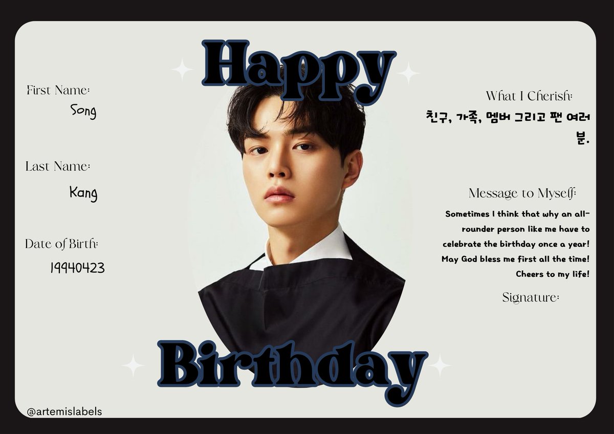 artemis_labels's tweet photo. Happy birthday to KOREAN ACTOR, #SONGKANG (μ‘κ°) ππ₯³!
β
04.23.23
Edited by : CEO Heeseung
All rights reserved to @artemislabels
#μ‘κ° #HappySONGKANGDay #Happy_SONGKANG_Day #SONGKANG #ArtemisLabels https://t.co/x2s50RmD7Z