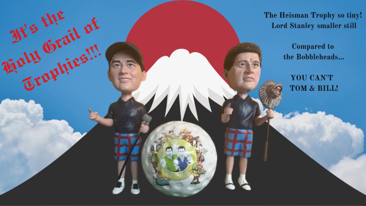 Yes- The Beat Tom &amp; Bill Bobblehead.  Some call it the "Holy Grail" of trophies.  Perhaps because Tom &amp; Bill hardly ever lose and it's so rarely given away. Or maybe because it looks so cool in a trophy case. Anyway, come out 5/19 Friday! Can you win? HA!
conta.cc/3AmGCEV