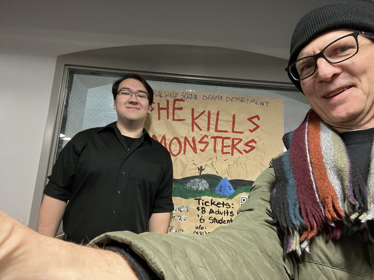 DeronLarson's tweet photo. Getting my nerd on @Marcus_Theatres  and @OPSCentralHigh Awesome to see students and former students making magic! https://t.co/mdVMFFOvXS