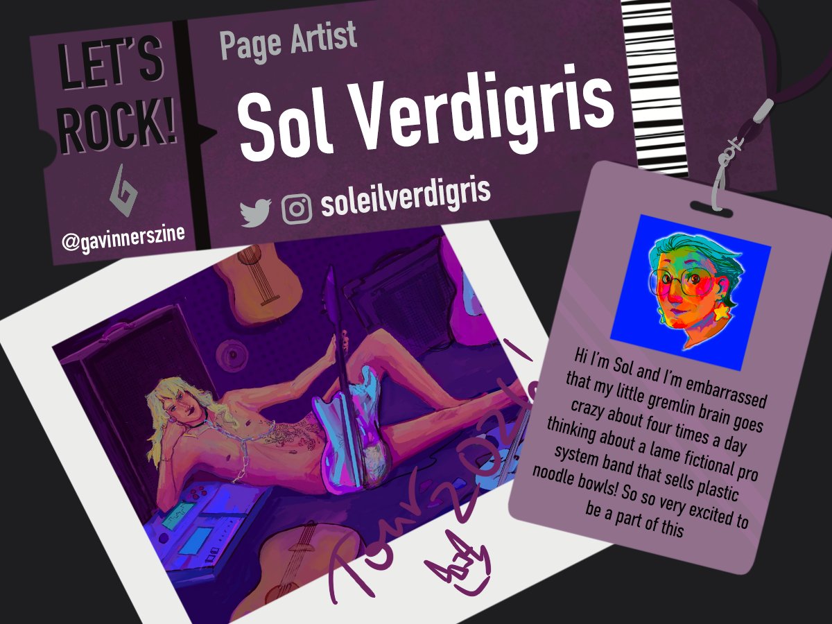 gavinnerszine's tweet photo. 🎸 CONTRIBUTOR SPOTLIGHT!

you would not believe your eyes when you first see @soleilverdigris's beautiful piece- believe me, it had us jaw dropped and eye popped, too! thanks so much for rocking on stage with us, sol! https://t.co/GNvqPqExnG