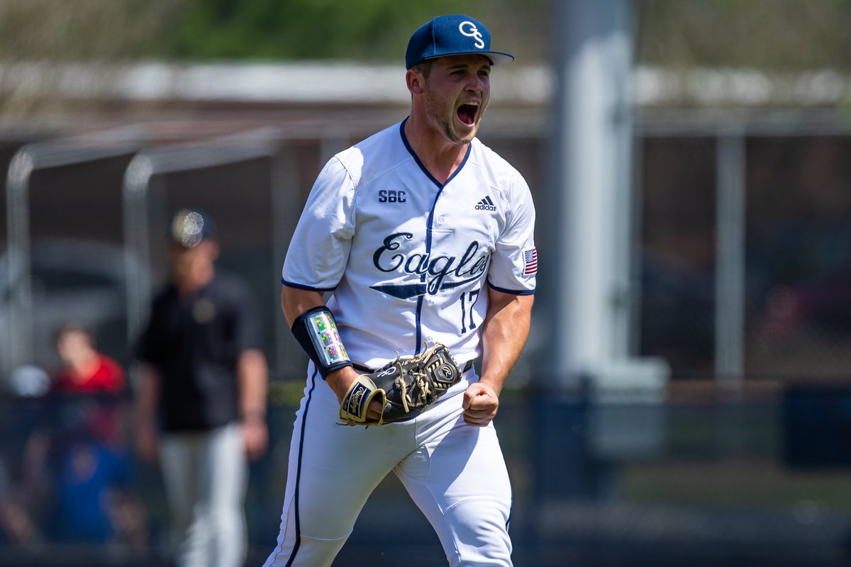 Let’s hear it for @gross_mitchell 👏 7.0 IP (career-high) 4 H 0 R 1 BB 8 K (career-high) Earned the W And a series victory for the Eagles!