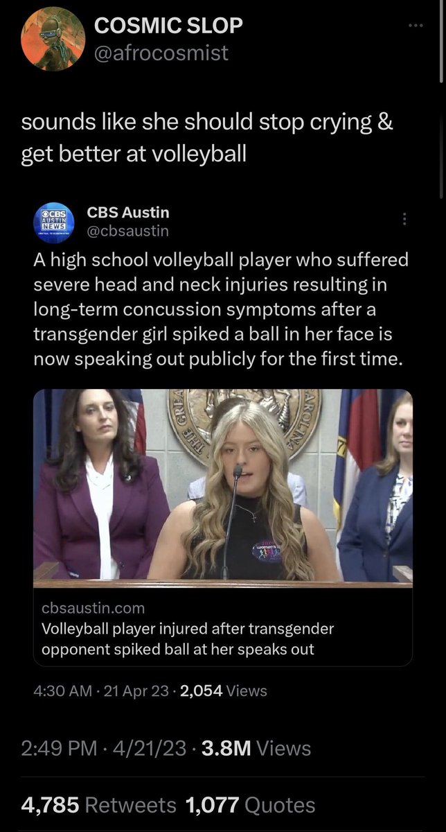 MrAndyNgo's tweet photo. There is a subset of trans activists who are misogynist and experience a thrill when women are injured and/or subject to abuse. https://t.co/LambRx6JTF