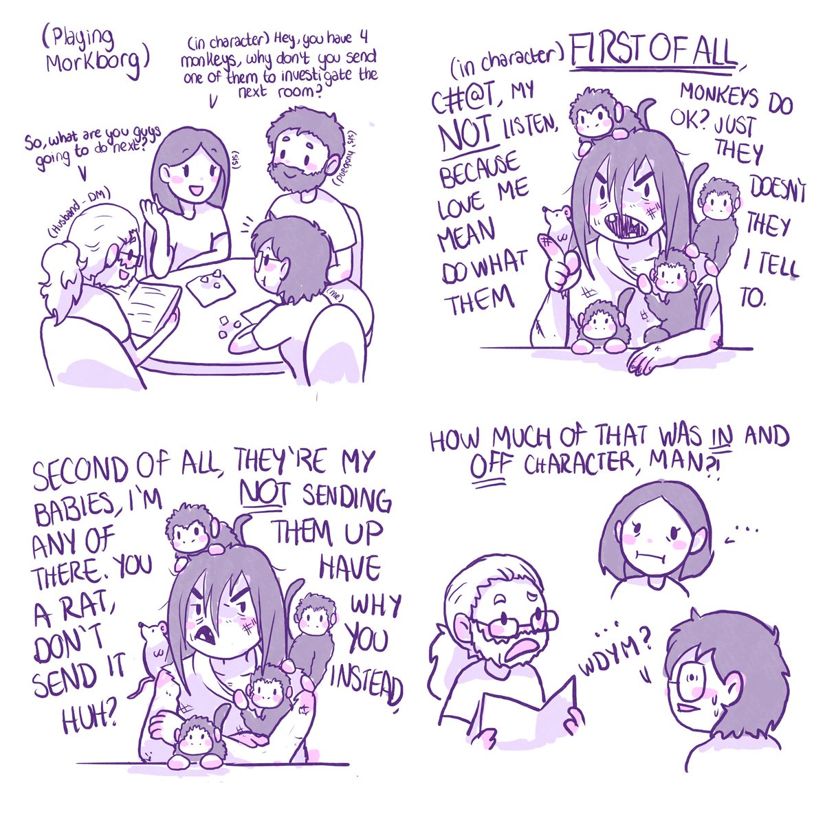 MedussaSolar's tweet photo. Playing @MorkBorg with the fam lately 🤠
.
#illustration #drawing #digitalart #procreate #dibujo #ilustracion #ArtistOnTwitter #humor #amigos #funny #art #morkborg #roleplayinggame #tabletop #saturday #comic #comicstrip #sliceoflife #comicsaturday #ftp #foryou #foryoupage https://t.co/iMxhcJWBji