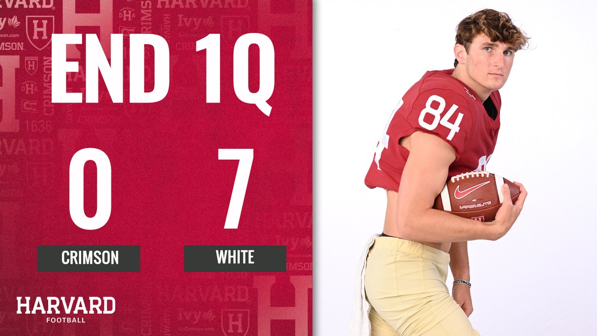 Dean Boyd has a 4-yard TD catch from Conor Easthope to highlight the first quarter! #GoCrimson #OneCrimson