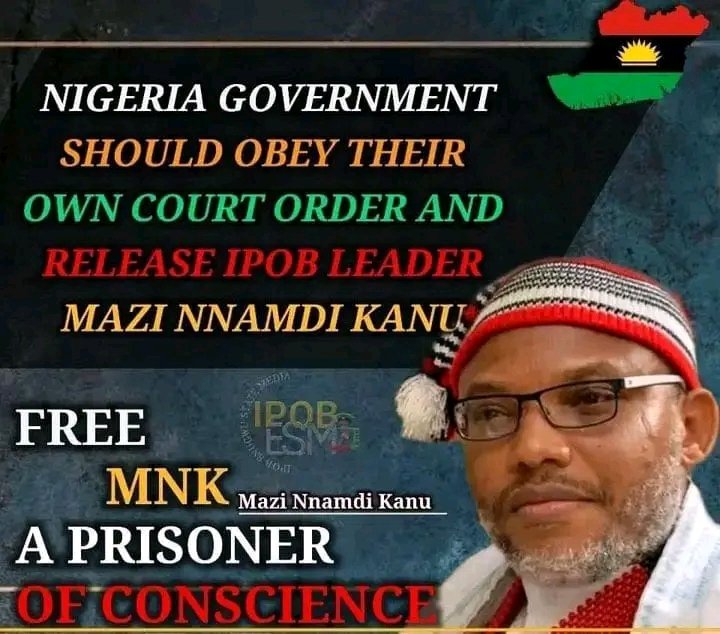 Chiukwubuike1's tweet photo. #NigeriaGov Should Obey Their Own Court Order That Discharged &amp; Acquitted Mazi Nnamdi Kanu Of All Allegations Against Him Brought To Nigerian Court Of Appeal. @UN @congressdotgov @UNGeneva @HouseofCommons @UKHouseofLords @ForeignChinese @_AfricanUnion @EU_Commission @mfa_russia https://t.co/2SVMrForby