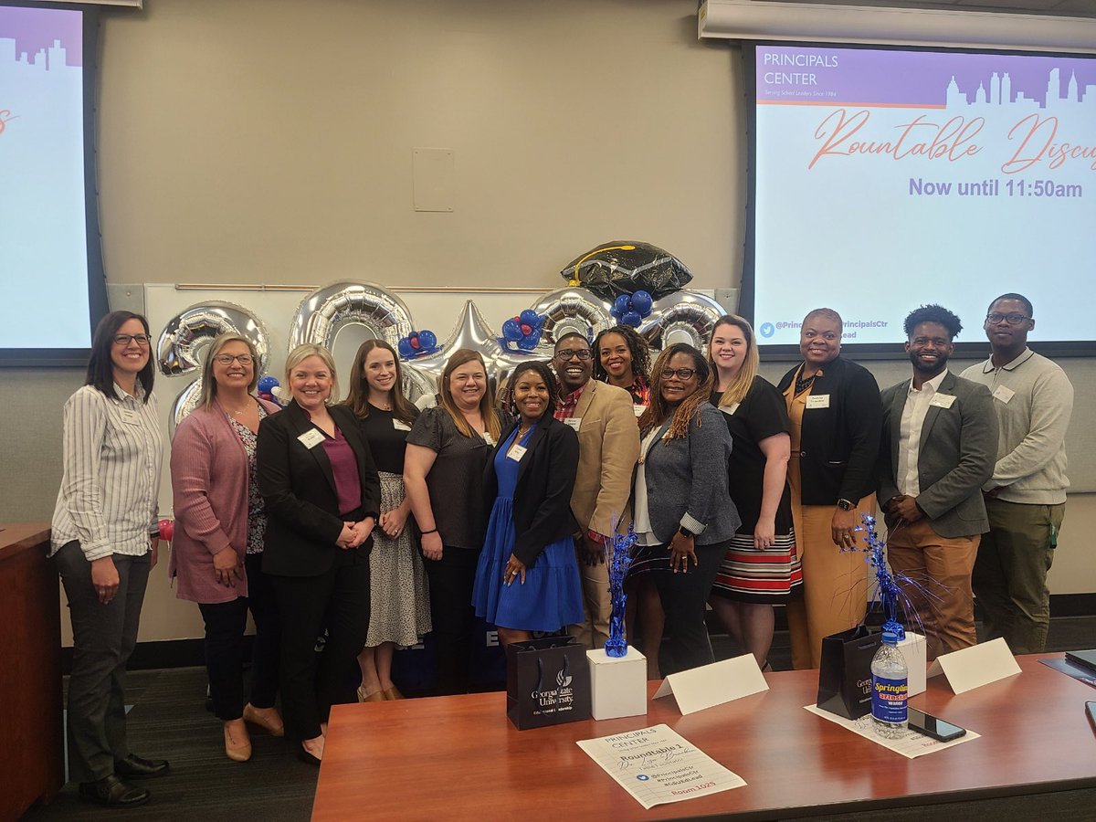 The 11th Annual Educational Leadership Research Symposium was a great time! I enjoyed learning from past and present #GSUEdLead students and presenting my own research in our round table discussions. #FCSTierIICohort  @PrincipalsCtr @sherylcmoss @FultonCoSchools @TaraMcGeeFCS