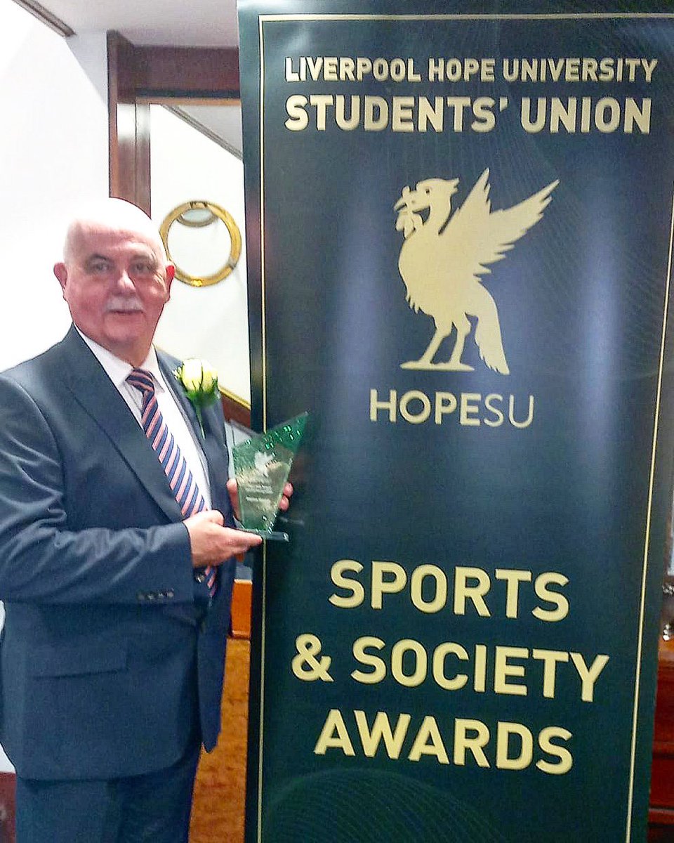 JamieStiobhard's tweet photo. Fantastic news to hear my Dad, Stephen Stewart, received Liverpool Hope University’s Presidents Award for services to Sport. Fully deserved 👏☘️ https://t.co/93178th9bu