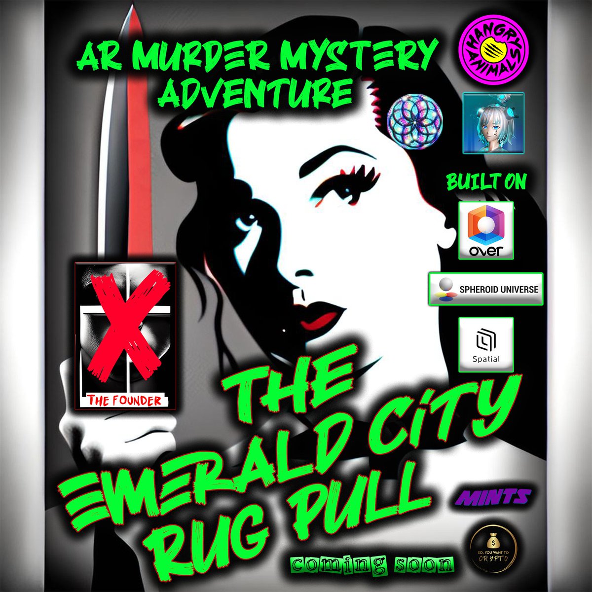 soyocrypto's tweet photo. Thank you @cybernerdbaby for joining
"The Emerald City Rug Pull"
An #AR Murder Mystery Game
Built on: @OVRtheReality, @Spheroid_io, @Spatial_io
Summer 2023
#HAL9
@MetaverseMints #MYSTERY #games #Web3gaming #NFTs #indiegames #web3avatar #XR #VR #MixedReality #AugmentedReality https://t.co/axnotfcyz7