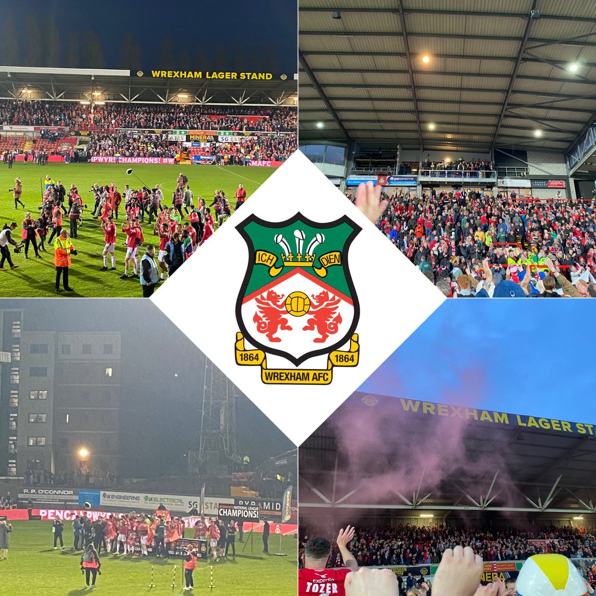 WXM_Lager's tweet photo. 𝐂𝐇𝐀𝐌𝐏𝐈𝐎𝐍𝐒! 

@Wrexham_AFC RETURN TO THE FOOTBALL LEAGUE! 

Time to 𝐂𝐄𝐋𝐄𝐁𝐑𝐀𝐓𝐄 ALL NIGHT! 🍻 https://t.co/yWTICpbC5E