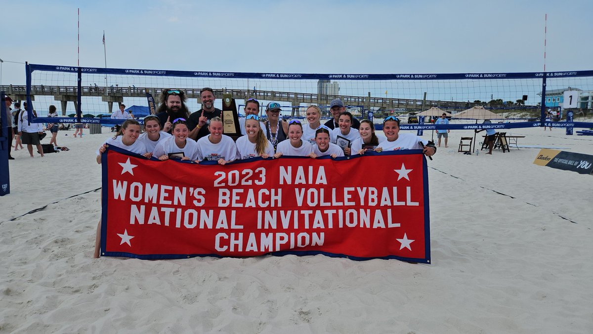 jeffbussellAD's tweet photo. NAIA Beach Volleyball Invitational National Champions. Proud of the @VULions. To God be the Glory. #GRIT https://t.co/QHnVykhF70