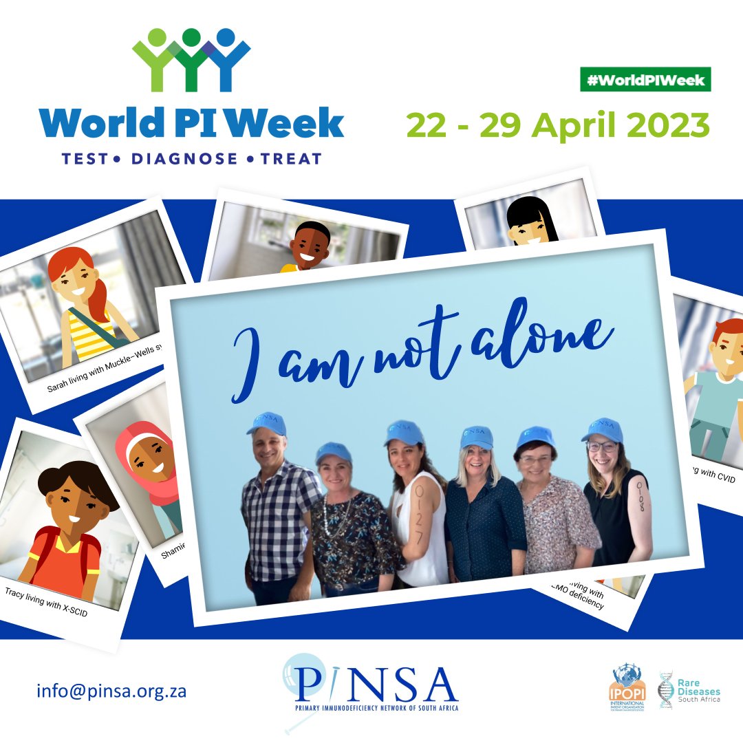 Please join us to create awareness for #WorldPIWeek 22-29 April
#primaryimmunodeficiency affects 442 people in SA that we are AWARE of!  Many are still undiagnosed. Thanks to plasma derived treatments many of our members are able to live life as normal as possible