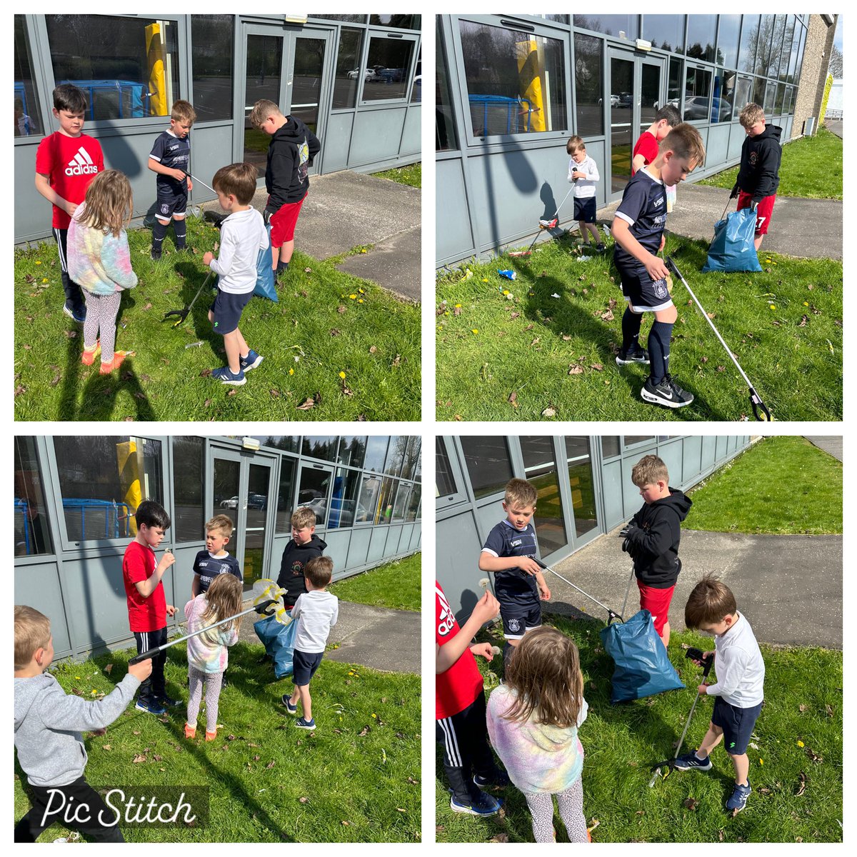 MacClare4's tweet photo. @KirkhillPS A group of fabulous children wanted to come along to school today #EarthDay23 to help keep the school grounds clean #proudKPS https://t.co/qnwnqBofia
