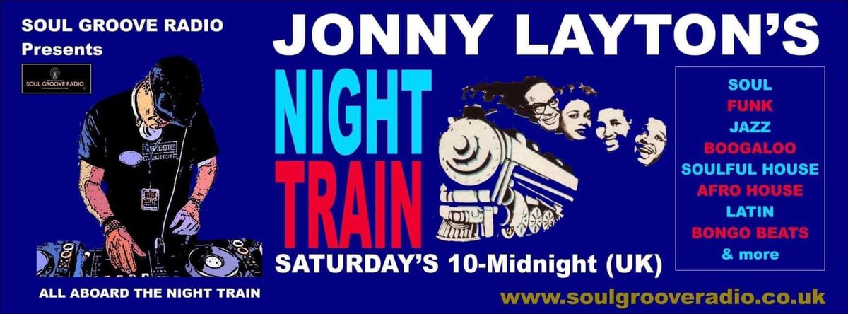 DJJonnyLayton's tweet photo. Evening all - The Night Train departs at 10pm (UK) on https://t.co/dOoEVX026L - 2 hours of top tunes to finish your Saturday night - Staying in is the new going out! X https://t.co/XpecjuxRXI