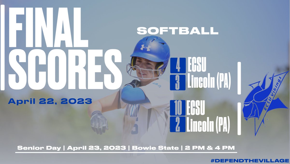 ECSUVikings's tweet photo. That is a Softball 🧹🧹🧹
Come support Softball seniors on their senior day tomorrow, at the South Park Sports Complex.
#DefendTheVillage https://t.co/pc9ckhIBus