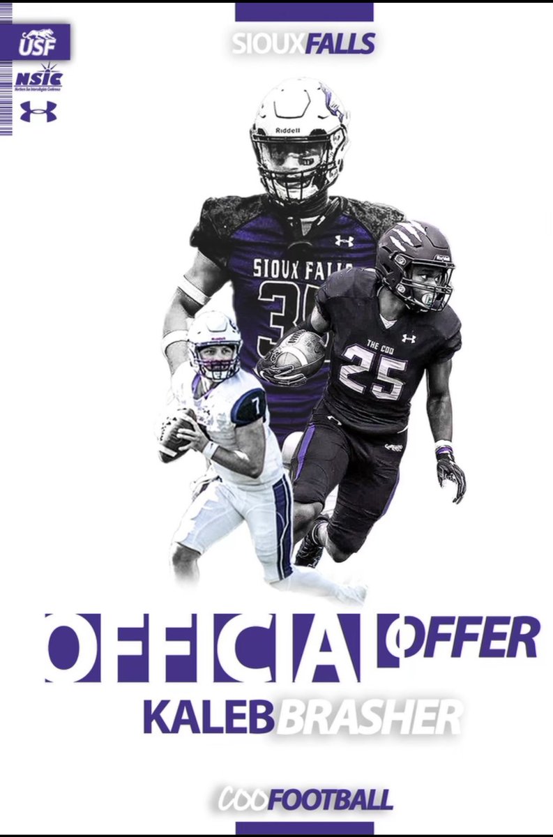 KalebBrasherDE's tweet photo. After a great visits with @JimGlogowski and @MichaelBuetow , I’m blessed to say that I have received an offer from the University of Sioux Falls! https://t.co/8e9DSiNzaJ