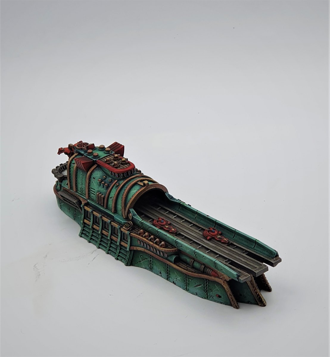 Eyecon74's tweet photo. Painted the new Hachiman Carrier, an absolute delight to work on !
You can field all 3 with minimal magnet work.

#miniatures #miniaturesgaming #tabletop #shipbattles #fantasywargames #wargaming #ships #steampunk #tabletopgames #Dystopianwars #warcradle https://t.co/D2VAsd0sGT