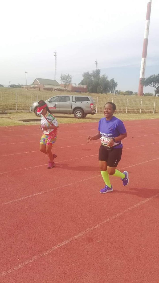 The representatives today at Polokwane City Marathon. Thank you Dikwena for representing, we really appreciate it. #FromHereWeRise #ReDiKwena #IPaintedMyRun #RunningWithTumiSole #PolokwaneCityMarathon