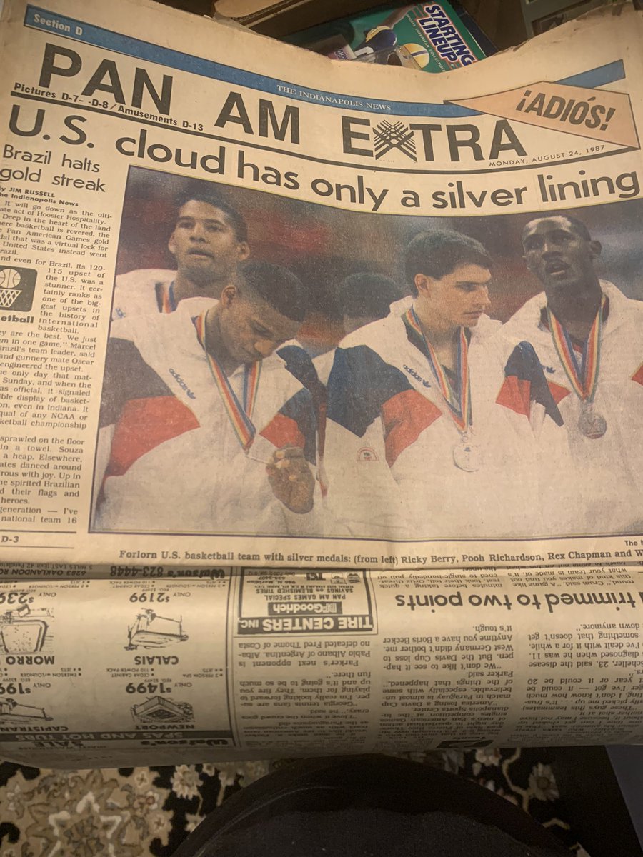 MassHoosier's tweet photo. @RexChapman hey Rex - look what I found.  Indy News 8/24/1987 https://t.co/tTwFpHjYW7