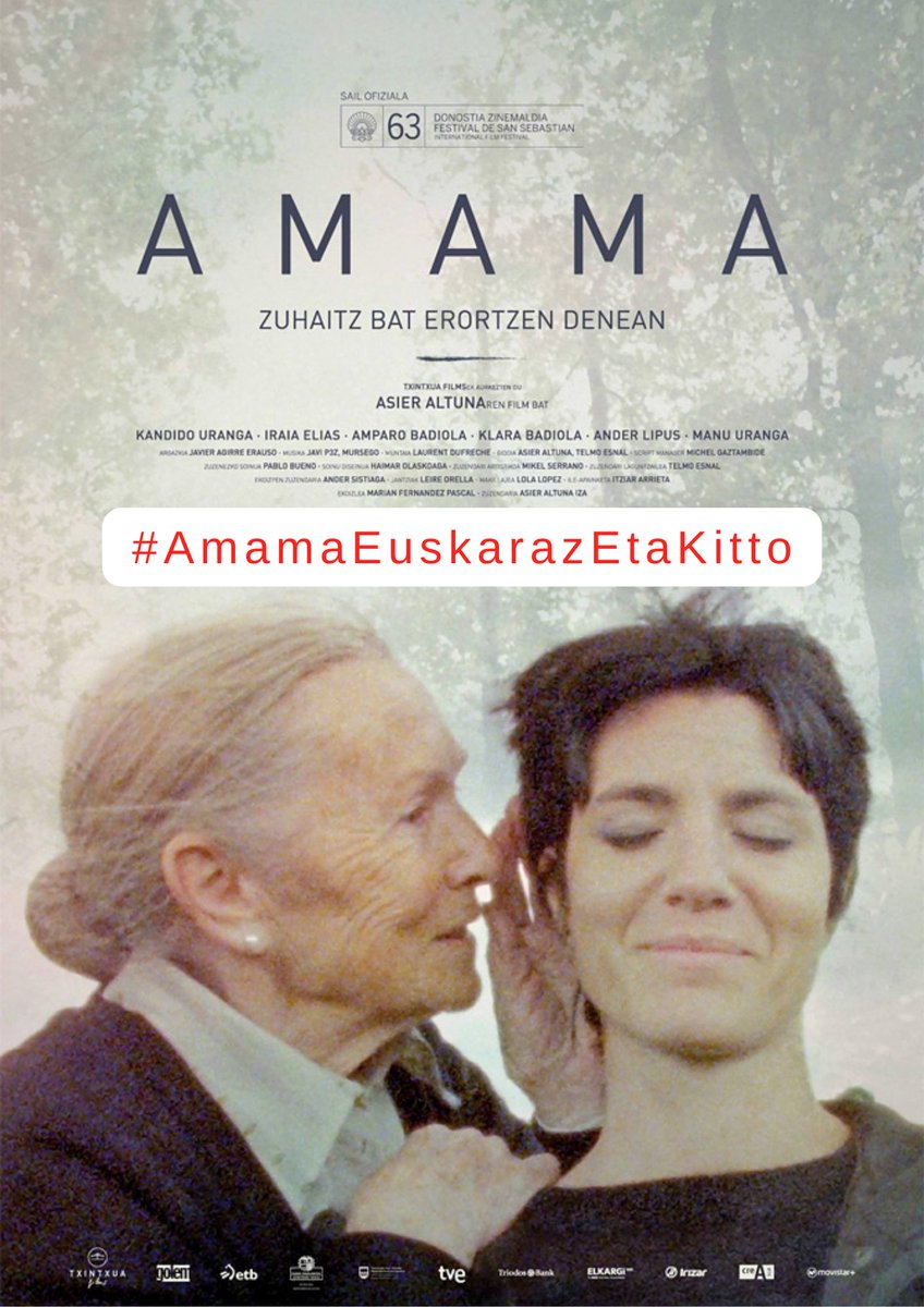 NEuskaraz's tweet photo. EUSKARA BAZTERTU DUEN MADARIKATUAREN IZENA NAHI DUGU, @EITBOfiziala, @GolemFilms, @TxintxuaFilms!
'Amama' filma euskaraz ekoitzia dagoen arren, @NetflixES|en ez dago euskaraz ikusgai. Sala dezagun! Birtxiokatu gogoz! #AmamaEuskarazEtaKitto https://t.co/bIhHBsjmxb