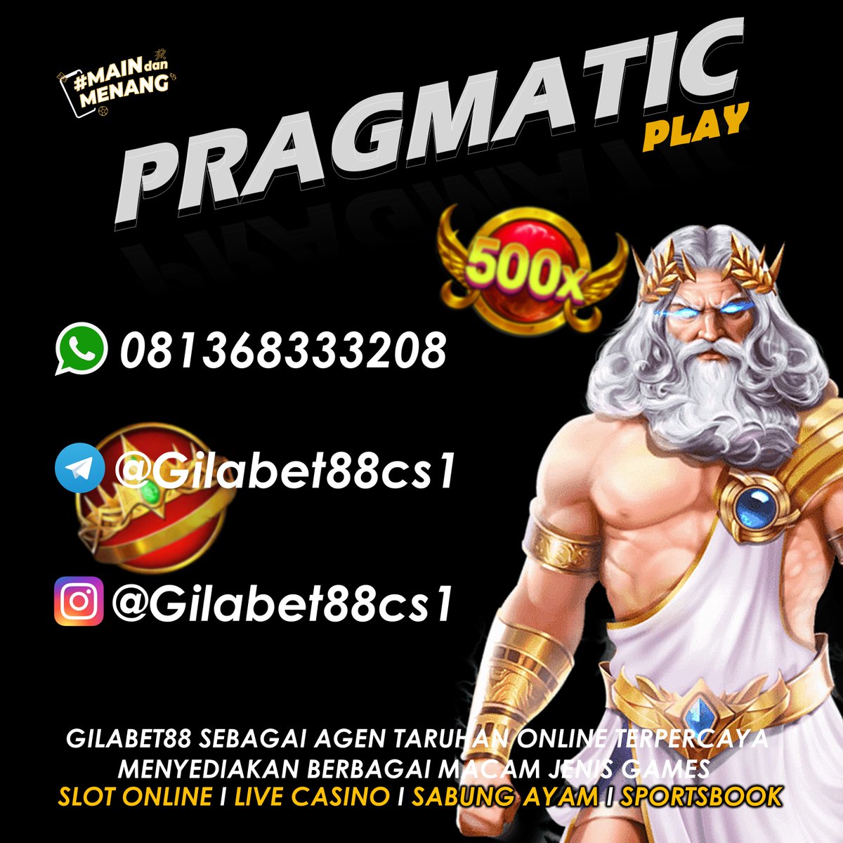 Piala2022's tweet photo. Tunggu apa lagi segera bergabung dengan agen taruhan online GILABET88 dengan modal deposit hanya 25ribu bisa dapat cuan tambahan 🎉🎉💯😍

👉 BONUS NEW MEMBER
👉 BONUS CASHBACK
👉 BONUS INVITE KAWAN

#pragmaticplay #slotpragmatic #pgsoft #slotpgsoftindonesia #slotjoker https://t.co/cHr2ssBnmc