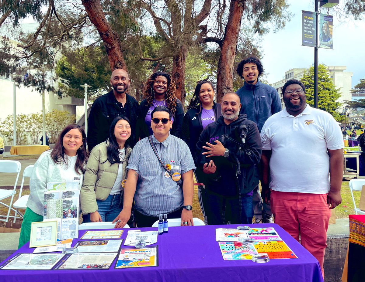 SFSUDECI's tweet photo. #SFState / #SFSU scholars.
Glad to meet so many of you at the Explore SF State event on Saturday, 4/22/23. Our team of full-time and student-assistant staff at Equity & Community Inclusion welcome you to @SFSU. 💜💛🎓🐊#ExploreSFState #SanFranciscoStateUniversity #SanFrancisco https://t.co/TyCWmfMhTQ